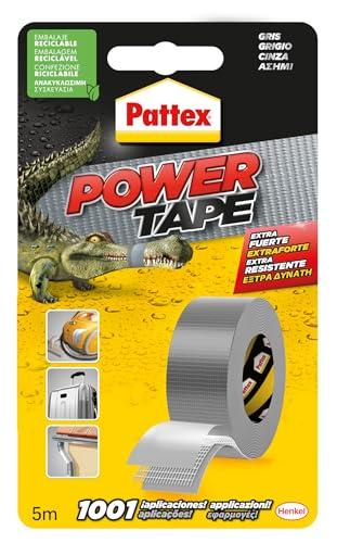 Pattex Power Tape, Nastro Telato Americano Extra Forte, Grigio, 48mmx5m