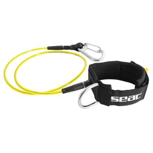 SEAC Lanyard - Cavo di Sicurezza per Apnea con Moschettone e Allacciatura al Polso
