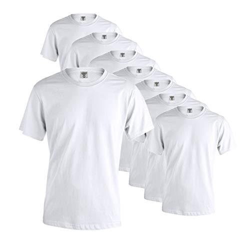 Publiclick T-shirt Lotto (confezione da 5) unità Keya, magliette cotone 150 g, bianco, M