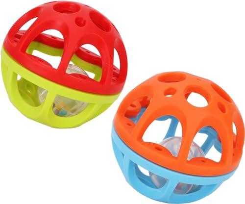 Toyland® Palla Sensoriale Bendy n Roll 10,5 cm - Sonaglio, Agita e Rotola - Giocattolo per Neonati 6m+