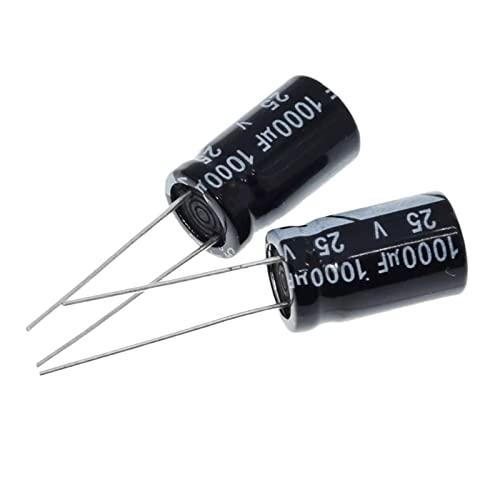 Kit di 10 Condensatori Elettrolitici in Alluminio 1000uF 25V