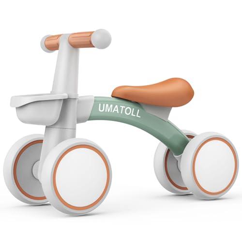 Umatoll Bicicletta Senza Pedali Verde per Bambini 12-24 Mesi