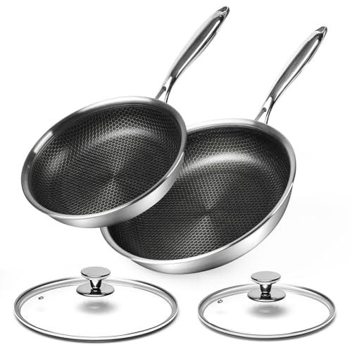 Innerwell Set di Padelle Antiaderenti Professionali 24/28 cm con Coperchio