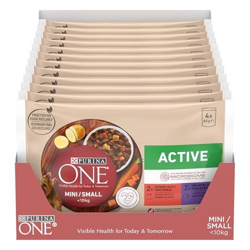 PURINA ONE Active Small&Mini Cibo Umido per Cani Adulti con Manzo e Anatra