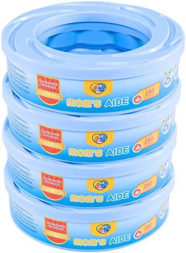 Ricariche compatibili Mom's Aide per mangiapannolini Angelcare, Maialino Foppapedretti e Litter Locker II (4 ricariche)