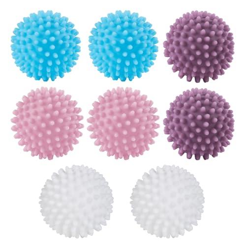 Palline per Asciugatrice, Set di 8 Pezzi, Riutilizzabili, Antipiega, Ammorbidenti Naturali per Lavatrice
