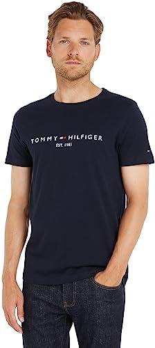 Tommy Hilfiger CORE TOMMY LOGO TEE MW0MW11465, Uomo, Blu (SKY CAPTAIN), M