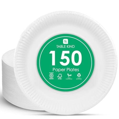 TABLE KIND Piatti di Carta Ecologici - 22 cm - Confezione da 150