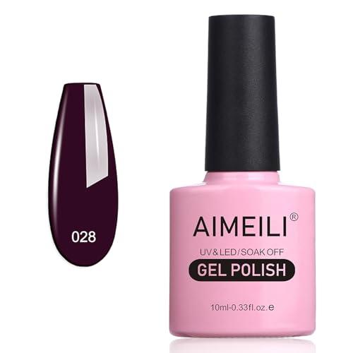 AIMEILI Smalto Semipermanente UV/LED - Dark Purple (028)