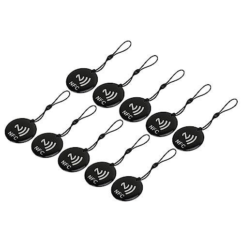 Scheda NFC, 10PCS nfc Tag NFC Chip NFC Portachiavi Programmabili Tag NFC 13,56MHZ 106KBoud Schede NFC Impermeabili Riscrivibili, Tag di Etichettatura Vuoti