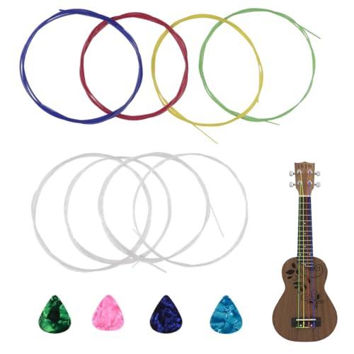 MOLZINY Set di 2 Corde per Ukulele in Nylon con Plettri
