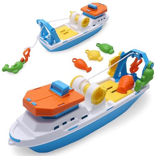 Toyland® Barca da Pesca Colorata con Accessori