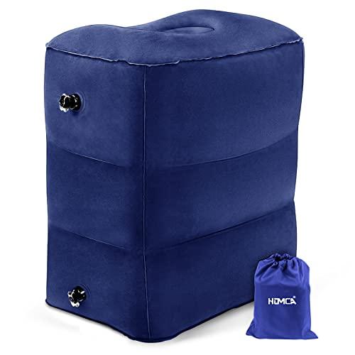 Cuscino Poggiapiedi Gonfiabile per Viaggi in Aereo, Auto e Treno - HOMCA