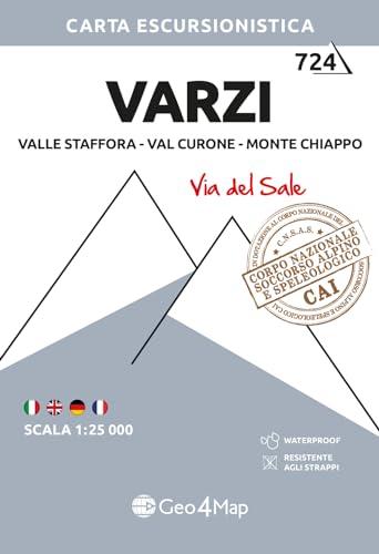 Varzi. Valle Staffora, Val Curone, Monte Chiappo. Carta escursionistica 1:25.000: Wanderkarte Geo4Map 1:25: 708