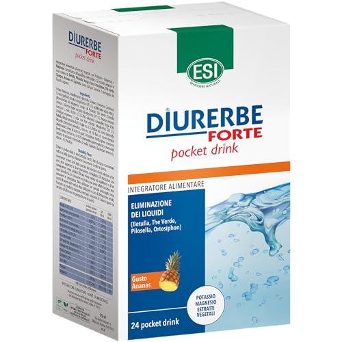 ESI Diurerbe Forte - Integratore Drenante al Gusto Ananas (24 Pocket Drink)