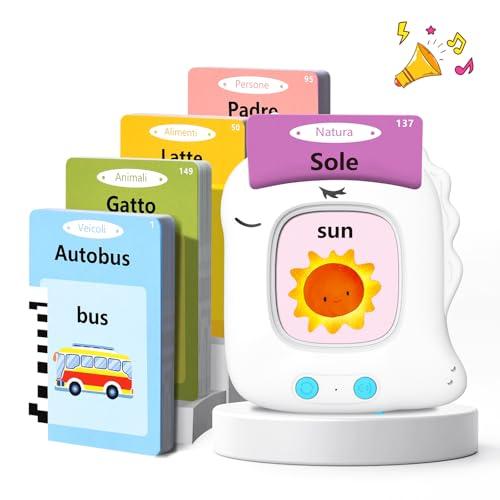 Talking Flash Cards Parlanti per Bambini: Unicorno Bianco, 224 Parole