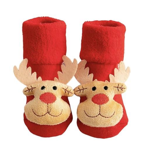Calze Natalizie Neonato Antiscivolo - Renna