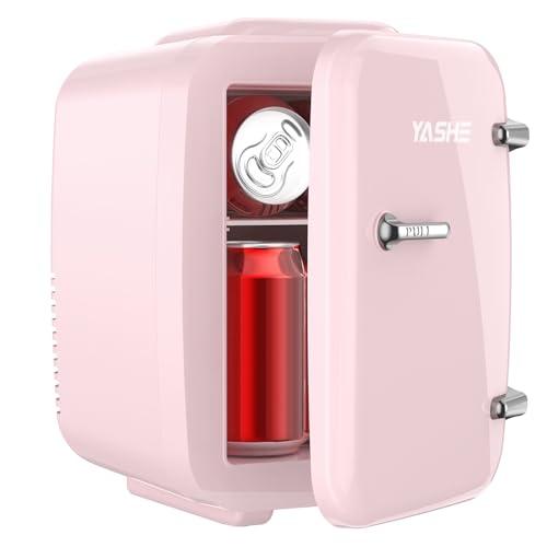 YASHE Mini Frigo da Camera 4L Rosa
