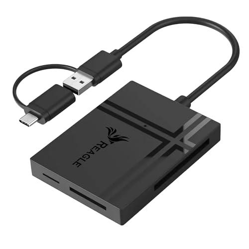 REAGLE 5 in 1 Lettore di Schede USB C OTG 5Gbps