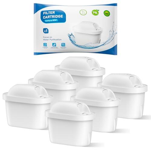 BREAUILL Cartucce Filtro Acqua Compatibili Brita Maxtra Pro/Maxtra+ Plus (6 pezzi)