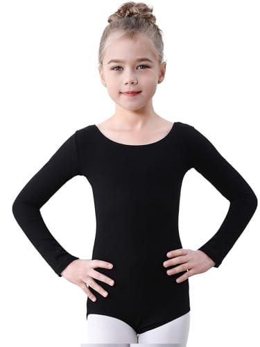 Body da Danza Classica Soudittur per Bambina - Maniche Lunghe in Cotone