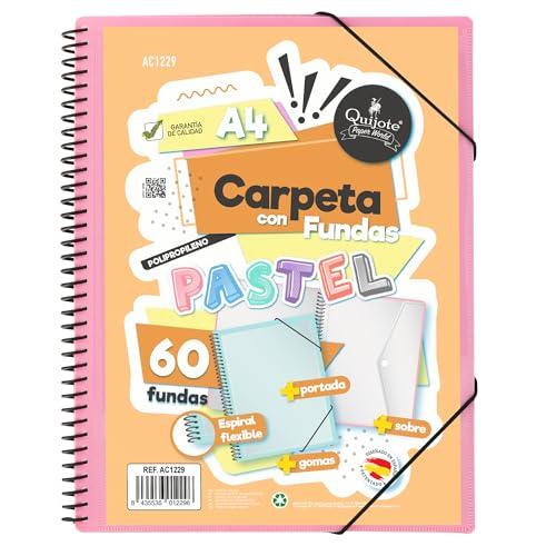 Starplast Cartella Buste Spirale Flessibile Rosa Pastello - 60 Buste A4