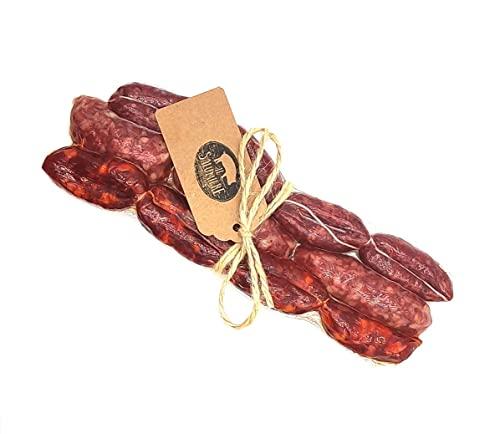 Degustazione Tris Salsiccette Salamini Piccanti - Stagionate - Cinghiale - Sapori Artigianali - Confezione Pz.9S/V