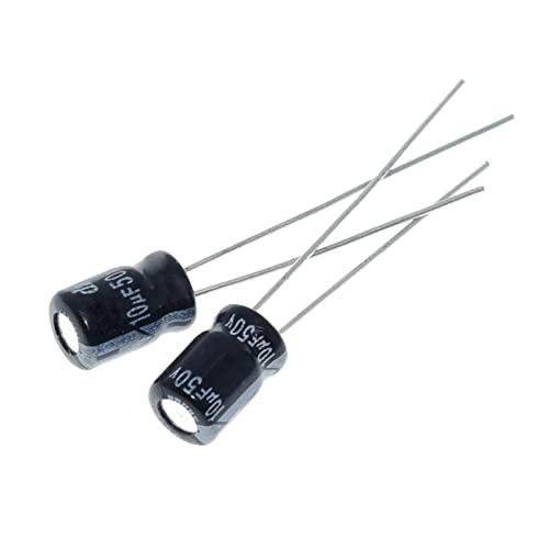 EFARMA Condensatori elettrolitici 10uF 50V, 5x7mm - Set da 50 pezzi