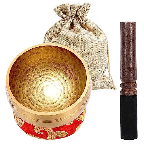 Campana Tibetana 8cm con Accessori - Set Completo per Meditazione e Relax