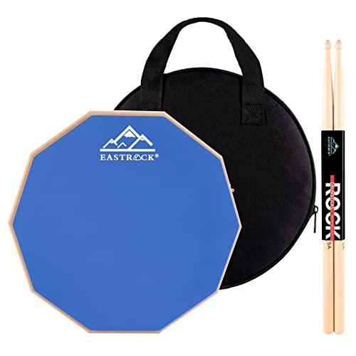 Eastrock Practice Pad Drum Blu - Set di allenamento per batteria