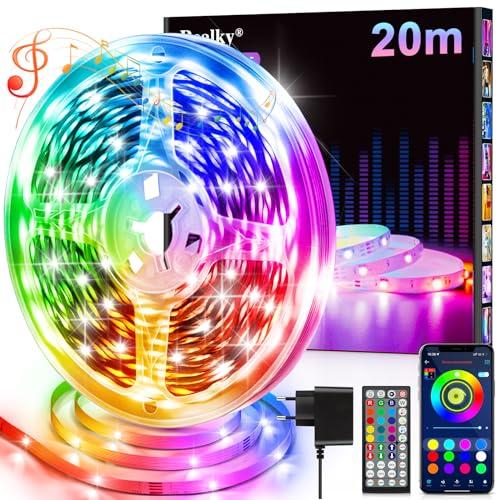Striscia LED RGB 20M con Controllo Bluetooth e Sincronizzazione Musicale