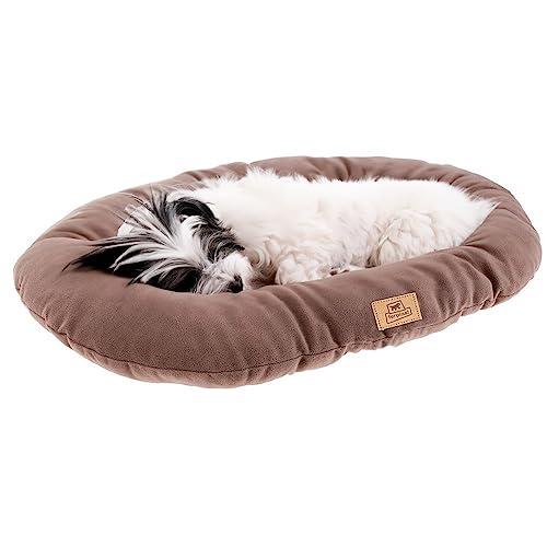 Ferplast Cuscino Cane e Gatto RELAX MICROFLEECE, Cuccia in Caldo e Soffice Micropile per Taglia Piccola, Lettino per Cani Lavabile, 43 x 30 x 12 cm. Grigio Tortora