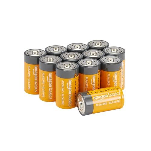 Amazon Basics - Batterie alcaline mezza torcia, confezione da 12