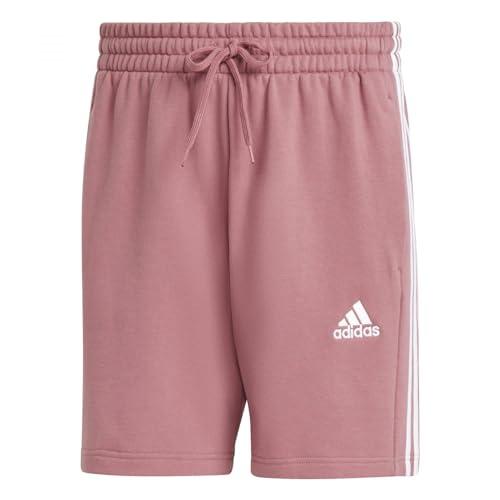 adidas Essentials French Terry 3-Stripes Shorts, Pantaloncini Uomo, Preloved Crimson, M