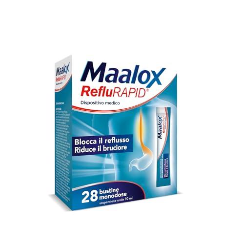 Maalox Reflurapid 28 Bustine - Sollievo Rapido da Reflusso e Bruciore