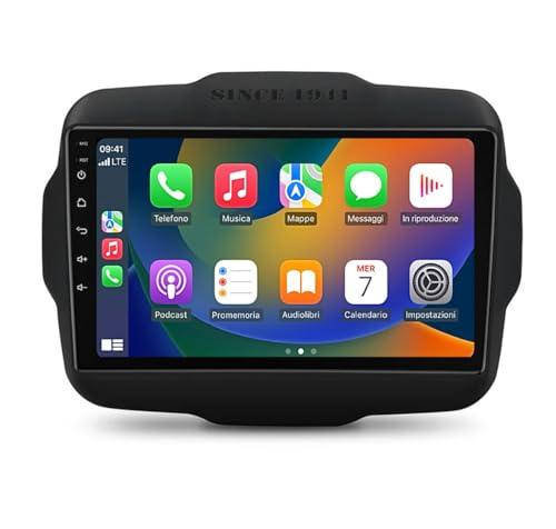 Autoradio Android 9 Pollici per Jeep Renegade 2014-2019 con CarPlay e Android Auto