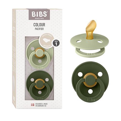 BIBS Colour Anatomical, Set di 2 ciucci, Misura 1 (0-6 mesi), Sage/Hunter Green