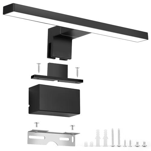 NBEASTKEY Lampada LED per Specchio Bagno 5W, 30cm, 4000K, IP44 Nero