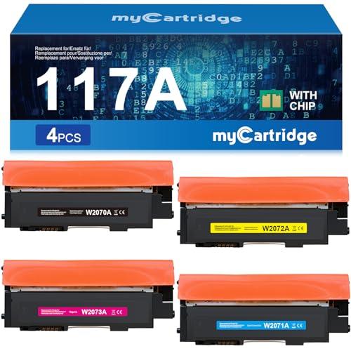 MyCartridge 117A Toner Compatibile con HP Color Laser MFP 178NW 179FNW 179FWG 178NWG 150NW 150A (4-Pack, Nero/Ciano/Magenta/Giallo)