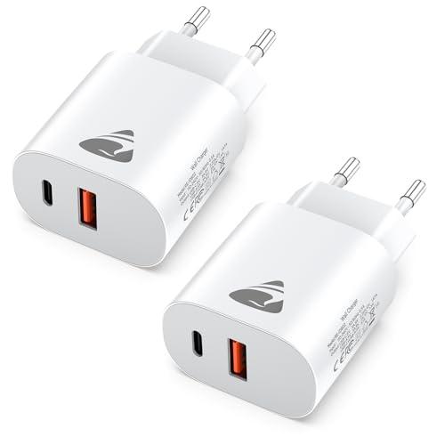 2 Pack Caricatore USB C 20W Ricarica Rapida