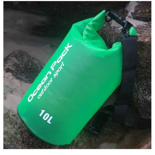 Borsa Impermeabile 10L Verde - Ideale per Sport Acquatici e Avventure Outdoor