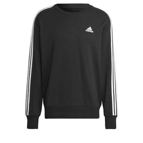 Adidas Essentials French Terry 3-Stripes Felpa Uomo - Nero
