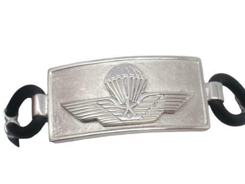 Braccialetto Paracadutisti in Argento 925 e Caucciù