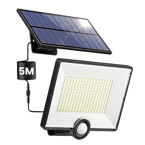 Pxwaxpy Luce Solare LED Esterno 204LED con Pannello Solare Indipendente