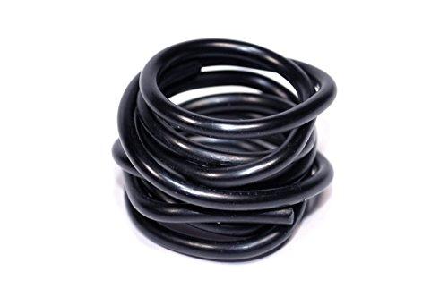 Anello Artigianale Nodo Lunare Nero in Alluminio Anodizzato - Pezzo Unico