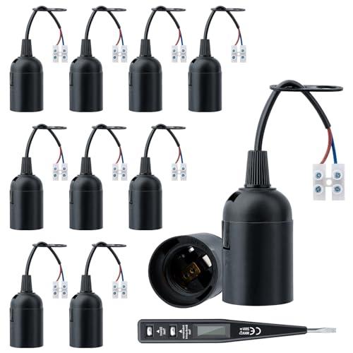 Kit 10 Portalampada E27 con Cavi e Morsettiera - Sicurezza e Versatilità per la Tua Illuminazione