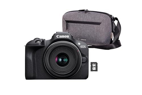 Canon EOS R100 Kit Fotocamera Mirrorless con Obiettivo 18-45mm, Borsa e SD 64GB