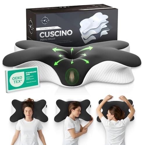 Cuscino Cervicale Memory Foam Shootforthestars - Comfort Ergonomico per un Sonno Riposante