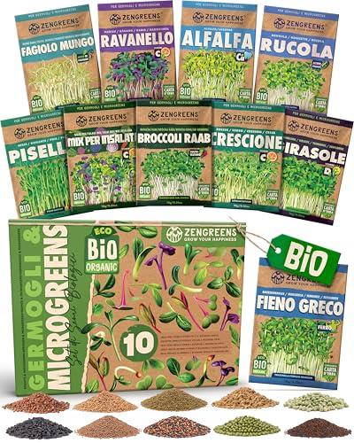 Semi di germogli bio set da 10 varietà - ZenGreens