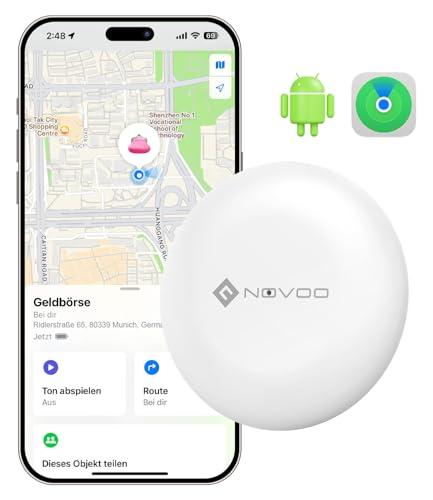 NOVOO Smart Wallet Tracker Tag per Apple & Google Find My
